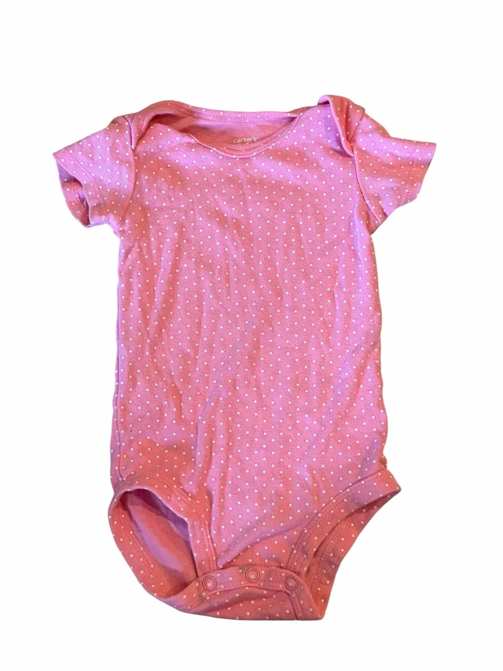 Carter's Pink Polka Dot Short-Sleeve Baby Bodysuit